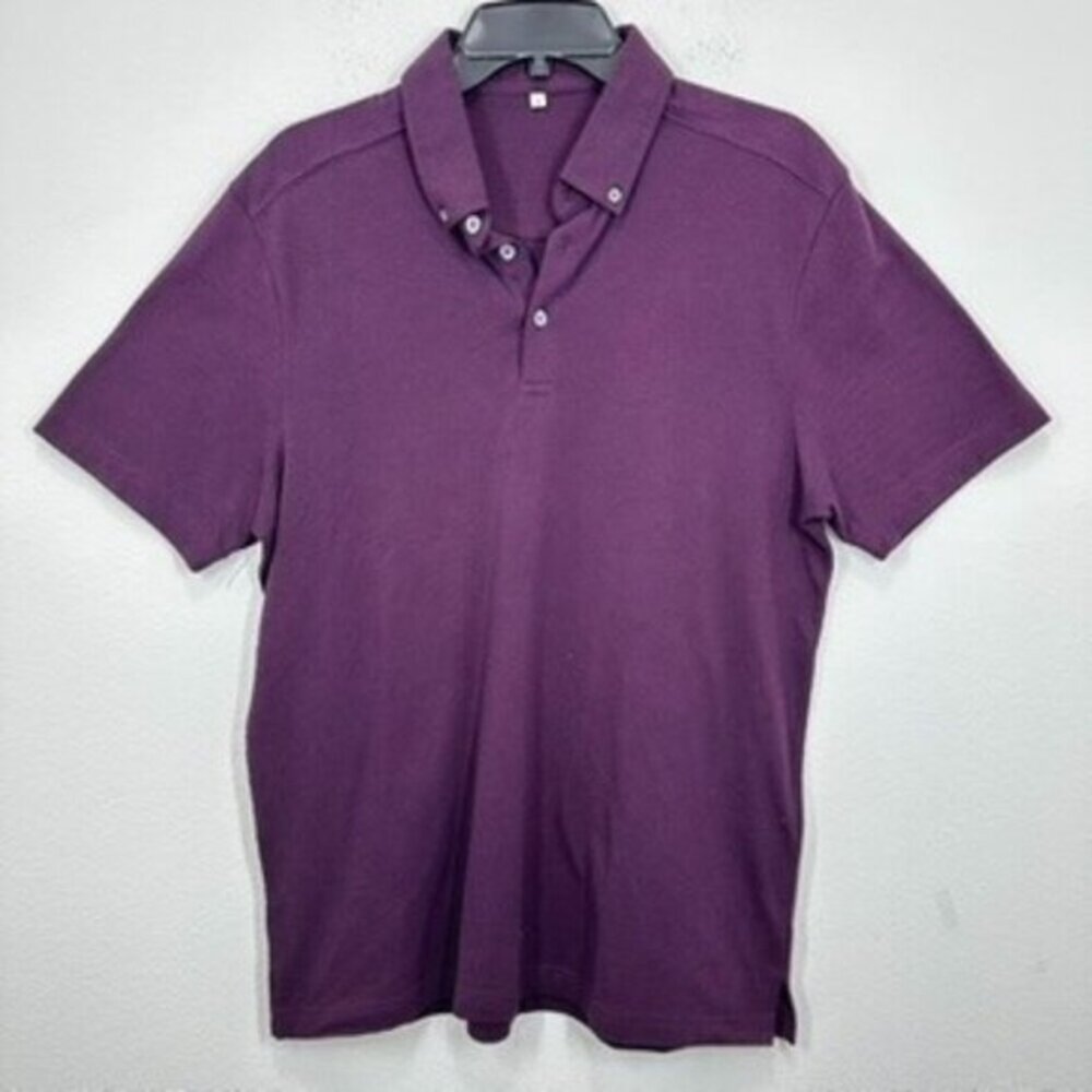 Nordstrom‎ Dark Purple Men's Size Medium Collared Polo Shirt Business Casual